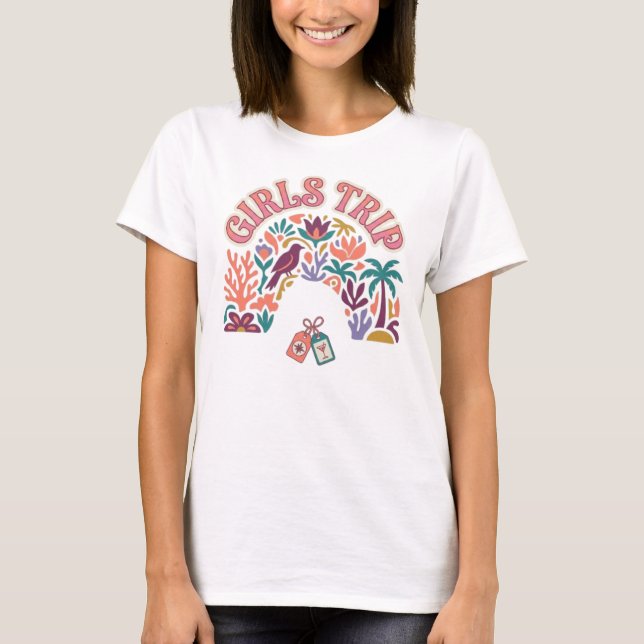 T-shirt graphique pour filles voyageuses (Devant)