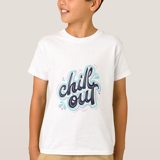 T-shirt graphique pour garçons avec typographie ré (Devant)