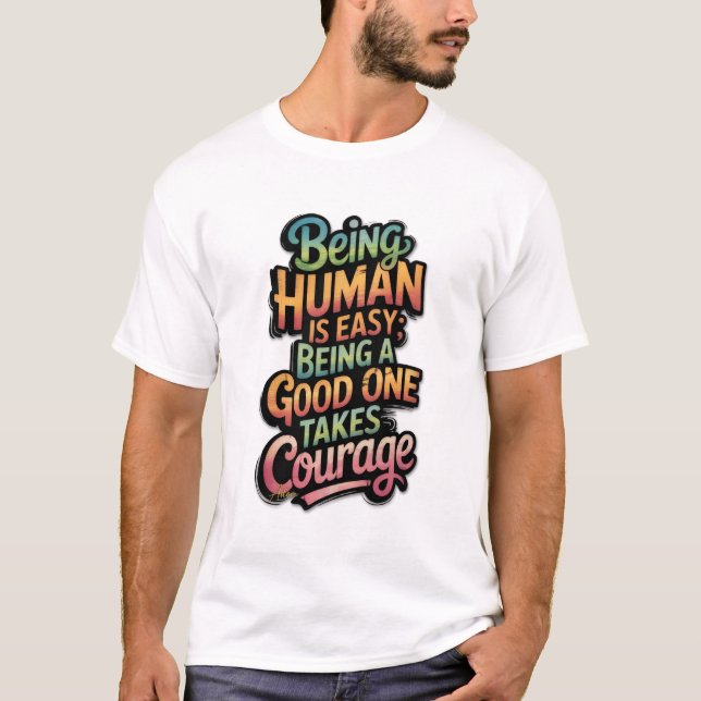 T-Shirt graphique pour homme ADOM "Courage" (Devant)