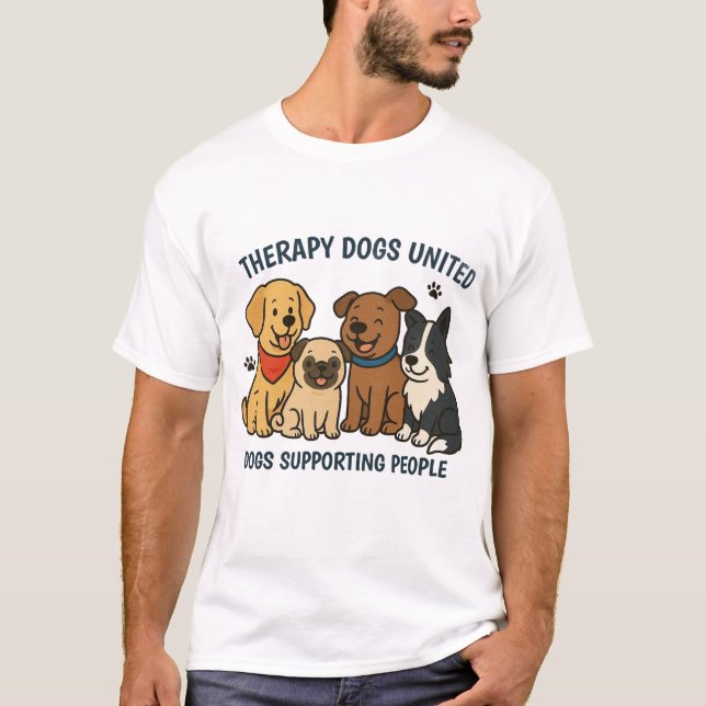 T-shirt graphique pour hommes Chiens de soutien (Devant)