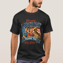 T-shirt graphique pour la fête du Travail des trav