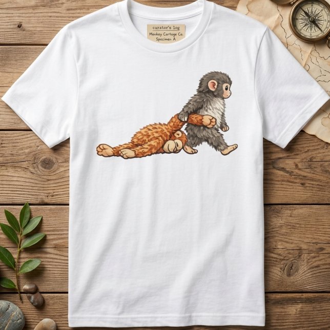 T-shirt graphique Punch singe drôle Tee de dessin  (Créateur téléchargé)