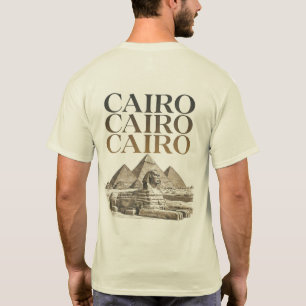 T-Shirt graphique Pyramide et Sphinx vintage du Ca