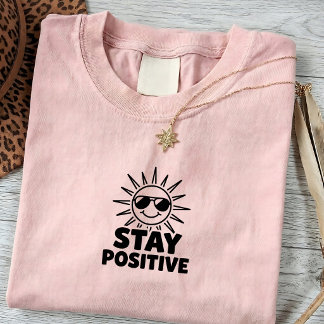 T-shirt graphique 'Restez Positif' pour une tenue
