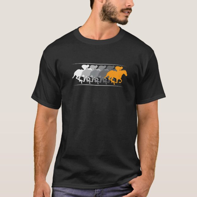 T-shirt Graphique Rétro Amoureux des Chevaux Cavalier Éque (Devant)