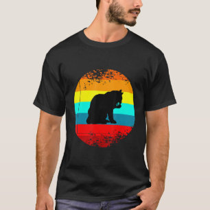 T-shirt Graphique Rétro Animal De Ferme Avec Un Bobcat Vin