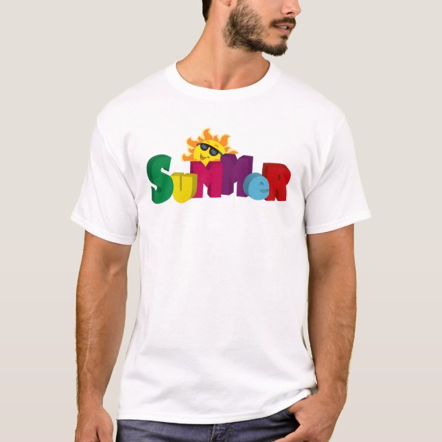 T-Shirt Graphique Rétro Camp d'Été (Devant)