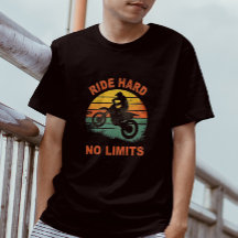 T-shirt graphique rétro coucher de soleil "Hard No