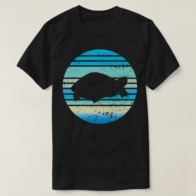 T-shirt Graphique rétro de tortue de mer (Design devant)