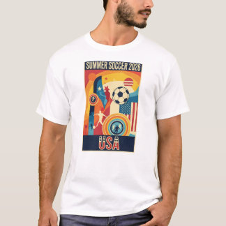T-Shirt Graphique Rétro Été 2026 Football USA