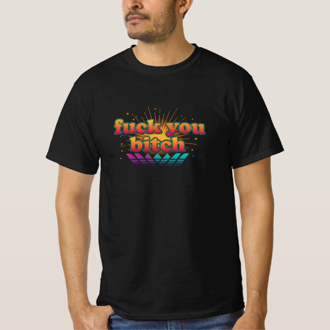 T-shirt graphique rétro impertinent (Devant)