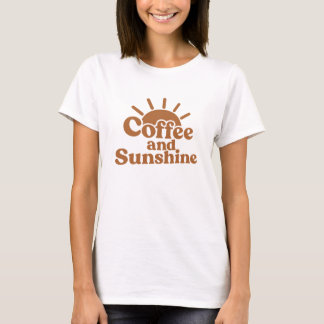 T-Shirt Graphique Rétro Soleil Café et Ensoleillem