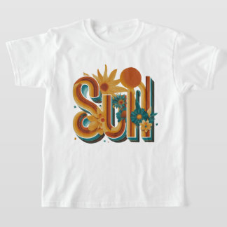 T-Shirt Graphique Rétro Soleil Esthétique Années 7