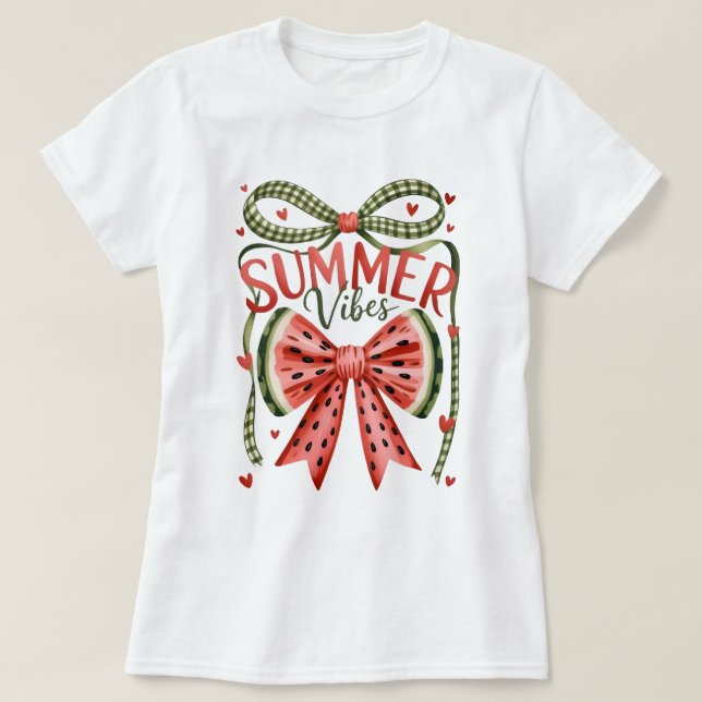 T-Shirt Graphique Rétro Summer Vibes (Design devant)