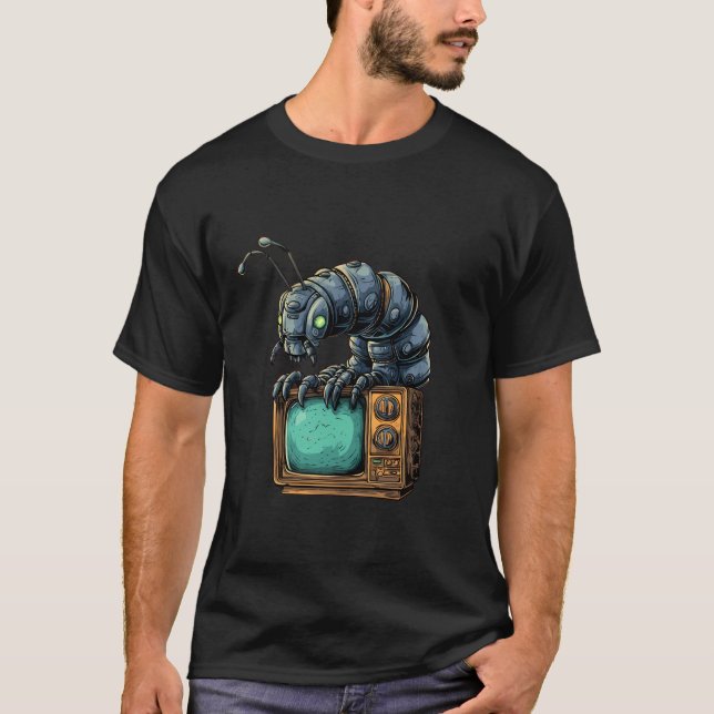 T-shirt graphique Retro TV Sci-Fi Bug (Devant)