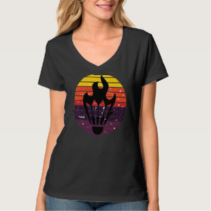 T-shirt Graphique Retro Vintage Badminton Sports Player Co