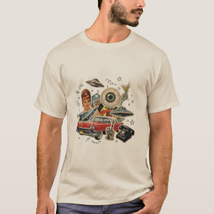 T-Shirt Graphique Rétro Vintage Esthétique Collage