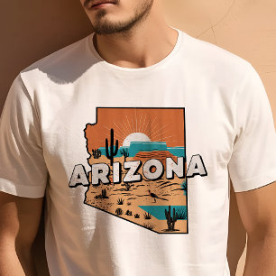 T-shirt Graphique Rétro Voyage Arizona Iconique