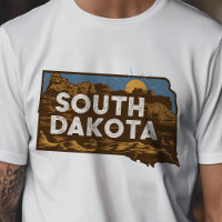 Graphique Rétro Voyage Dakota du Sud Iconique