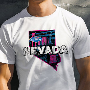 T-shirt Graphique Rétro Voyage Nevada Iconique