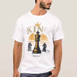 T-Shirt Graphique Roi d'Échecs Roi d'Échecs Vint