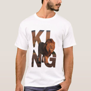 T-Shirt Graphique Roi Lion Moderne - Typographie G