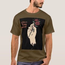 T-shirt graphique romantique « Je t'aimerai » – Vi