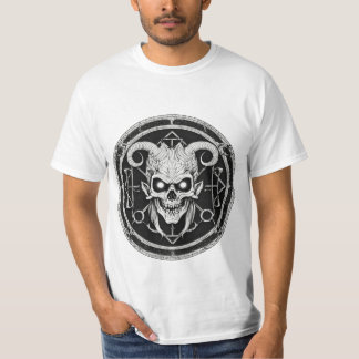 T-shirt graphique Satan noir et blanc