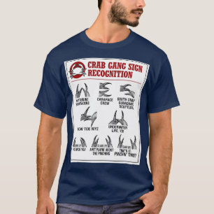 T-shirt Graphique Signes de bande de crabes