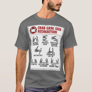 T-shirt Graphique Signes de bande de crabes