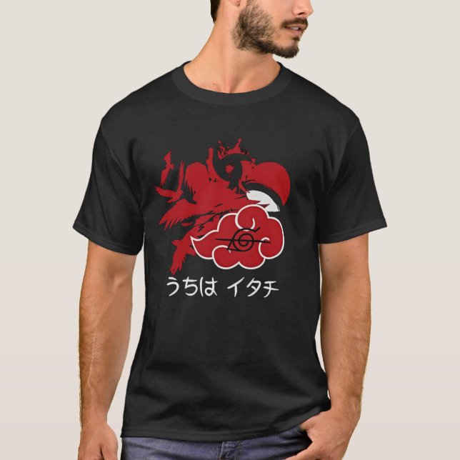 T-Shirt Graphique Silhouette de Corbeau Ninja Anim (Devant)