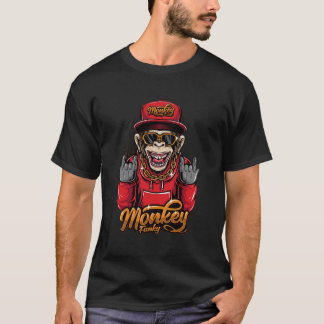 T-Shirt Graphique Singe Funky