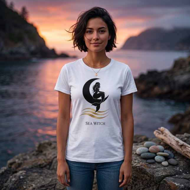 T-shirt graphique Sirène Sorcière des Mers Lune (Créateur téléchargé)