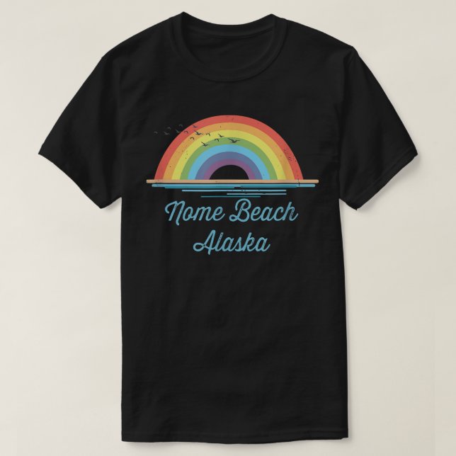 T-shirt Graphique Souvenir de Nome Beach Alaska  (Design devant)