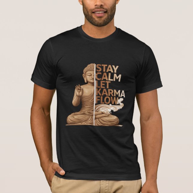 T-Shirt Graphique Spirituel Bouddha pour Hommes (Devant)
