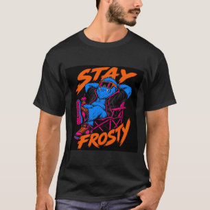 T-shirt graphique Stay Frosty Blue Monster