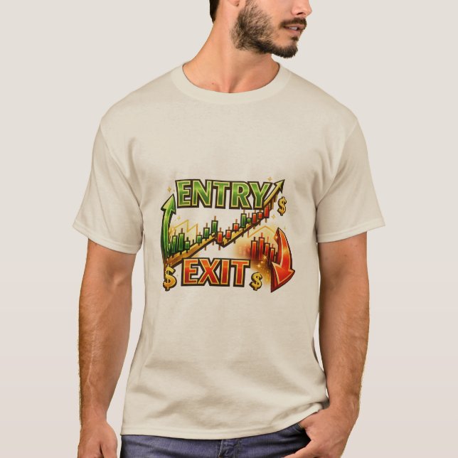 T-Shirt Graphique Stratégie de Trading Entrée Sort (Devant)