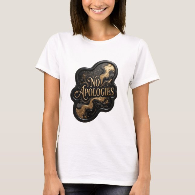 T-shirt graphique Stylish Gold SANS EXCUSES (Devant)