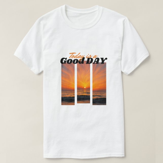 T-shirt graphique Sunset Beach pour une bonne jour (Design devant)