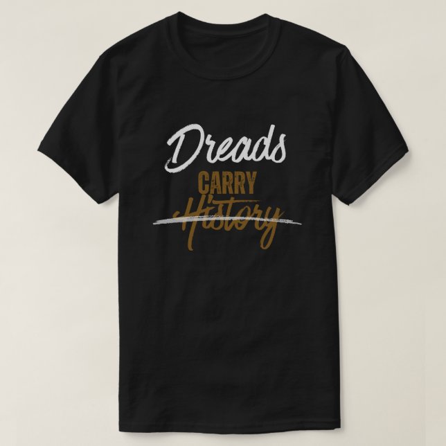 T-shirt graphique sur l'histoire des dreadlocks ma (Design devant)