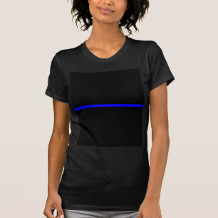T-shirt Graphique Symbolique de ligne bleue mince
