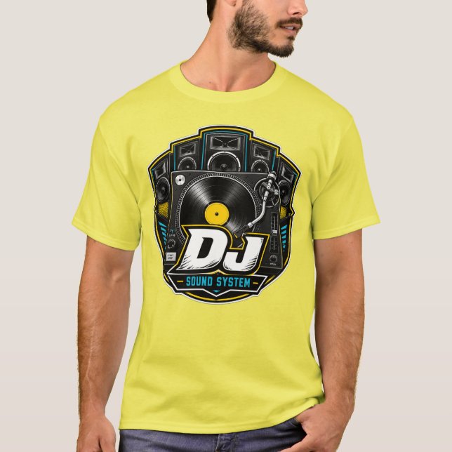 T-Shirt Graphique Système de Son DJ (Devant)