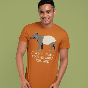T-shirt Graphique Tapir malais ou asiatique de message per