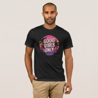 T-Shirt Graphique Tendance « Good Vibes Only » pou