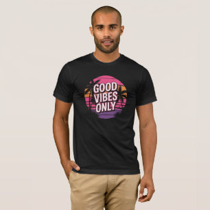 T-Shirt Graphique Tendance « Good Vibes Only » pou