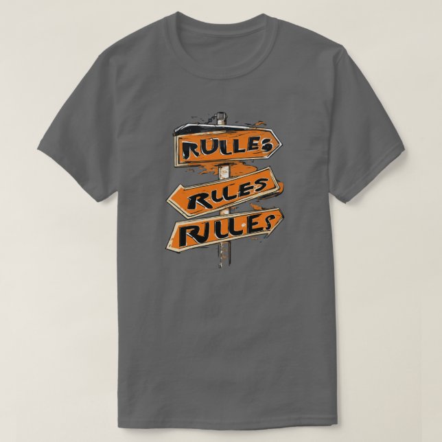T-shirt graphique tendance pour les règles (Design devant)
