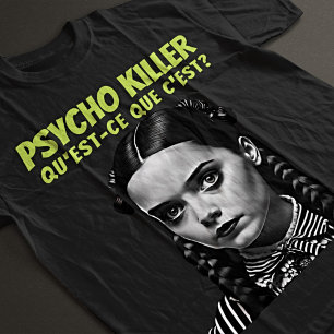 T-Shirt Graphique Texte Français Film Noir Gothiqu