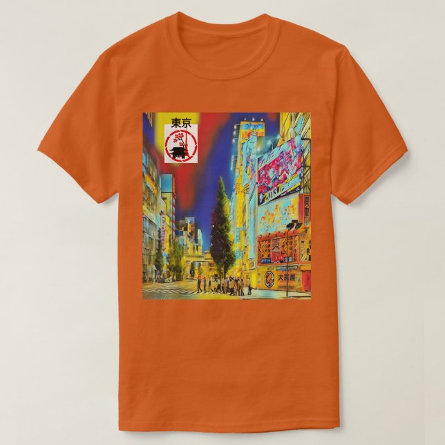 T-shirt Graphique Tokyo Japon Streetwear (Design devant)