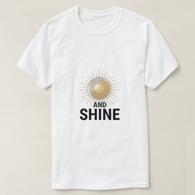 T-Shirt Graphique Typographique Lever de Soleil Un (Design devant)
