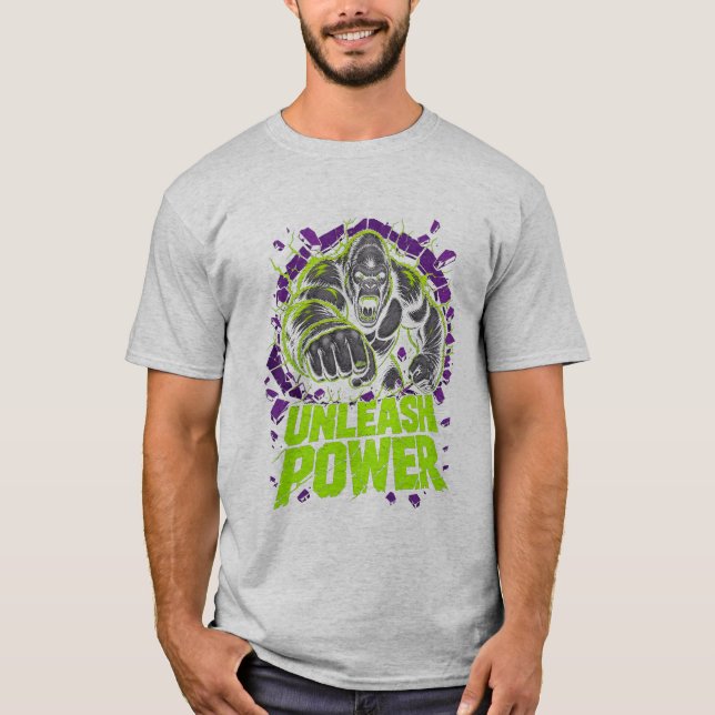 T-shirt graphique Unleash Power Gorilla (Devant)